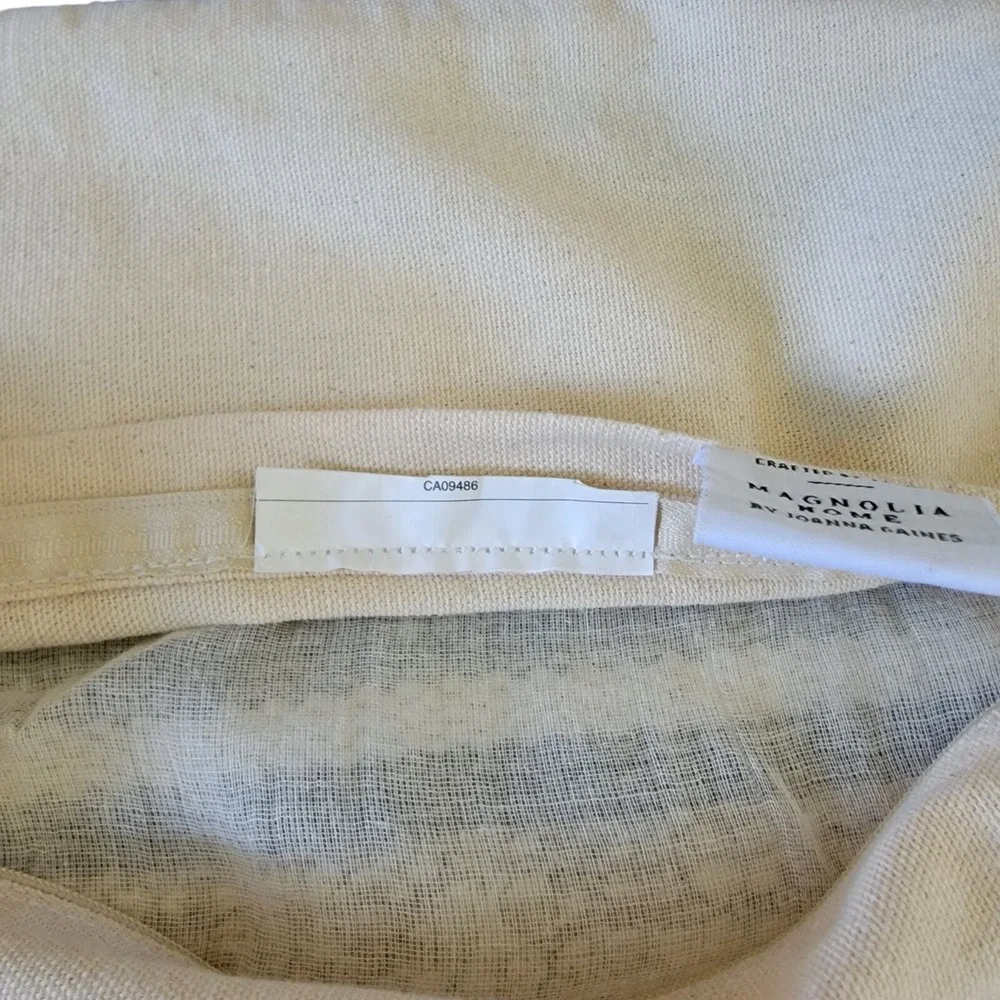 Magnolia Home Pillow Cover‎ Striped Wool Blend Nubby Neutral Boho Joanna Gaines